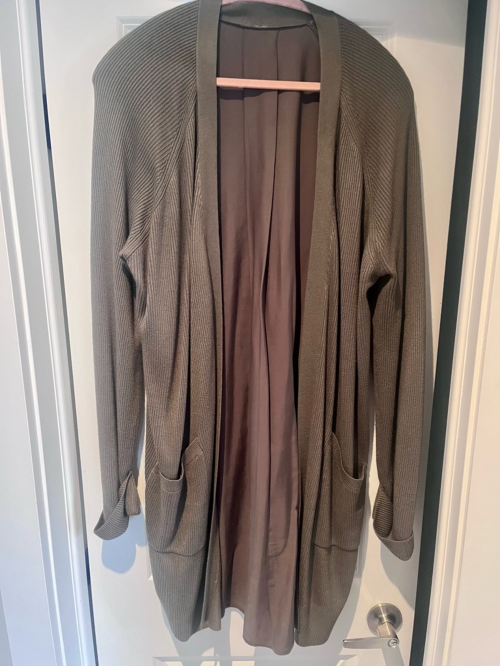 Lululemon Still At Ease Wrap in Grey Sage - Size 12